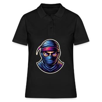 Ninja - Frauen Polo Shirt - Schwarz - Vorne - Ailine (174cm)