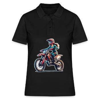 Motocross Femmes Filles Fille - Polo Femme - noir - Devant - Ailine (174cm)