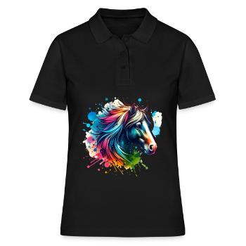 Cheval - Polo Femme - noir - Devant - Ailine (174cm)