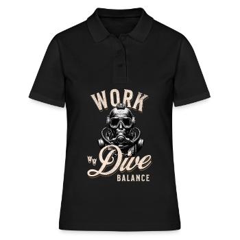 Tauchen Taucher - Frauen Polo Shirt - Schwarz - Vorne - Ailine (174cm)