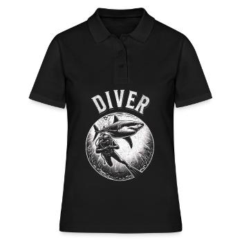 Tauchen Taucher - Frauen Polo Shirt - Schwarz - Vorne - Ailine (174cm)