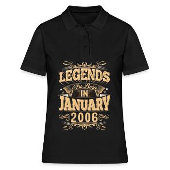 January 2006 Birthday Legend - Women's Polo Shirt - black - Front - Ailine (174cm)