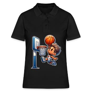 Dunking de basket-ball - Polo Femme - noir - Devant - Ailine (174cm)