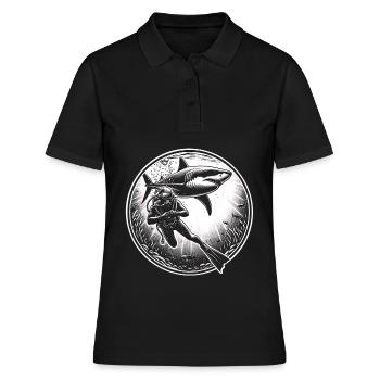 Tauchen Taucher - Frauen Polo Shirt - Schwarz - Vorne - Ailine (174cm)