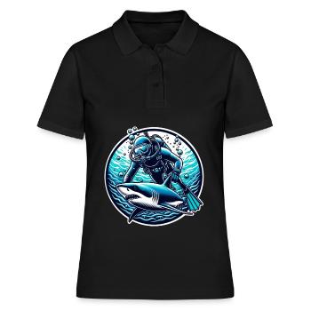 Tauchen Taucher - Frauen Polo Shirt - Schwarz - Vorne - Ailine (174cm)
