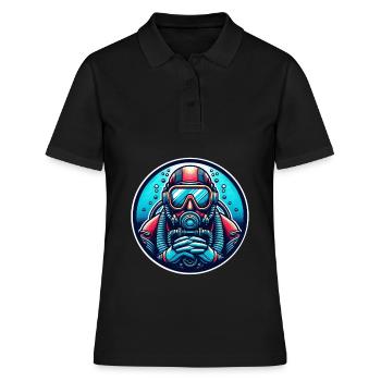 Tauchen Taucher - Frauen Polo Shirt - Schwarz - Vorne - Ailine (174cm)