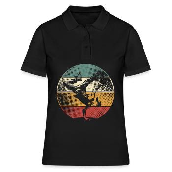 Breakdancing - Women's Polo Shirt - black - Front - Ailine (174cm)
