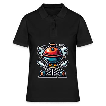 Grill - Frauen Polo Shirt - Schwarz - Vorne - Ailine (174cm)