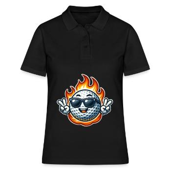 Boule de feu de golf - Polo Femme - noir - Devant - Ailine (174cm)