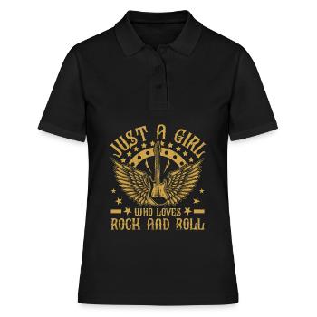 Rock and roll - Polo Femme - noir - Devant - Ailine (174cm)