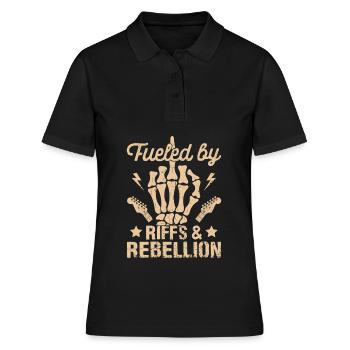Rock and roll - Polo Femme - noir - Devant - Ailine (174cm)
