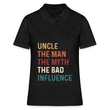 L’oncle l’homme Le mythe La mauvaise influence - Polo Femme - noir - Devant - Ailine (174cm)
