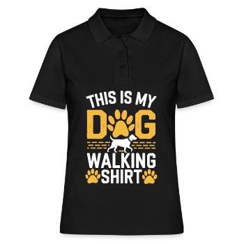 C’est ma chemise de promenade pour chien - Polo Femme - noir - Devant - Ailine (174cm)