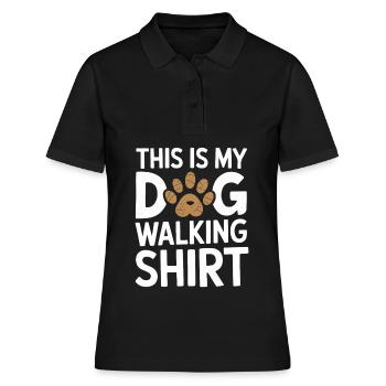 C’est ma chemise de promenade pour chien - Polo Femme - noir - Devant - Ailine (174cm)
