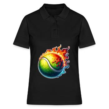 Balle de tennis - Polo Femme - noir - Devant - Ailine (174cm)
