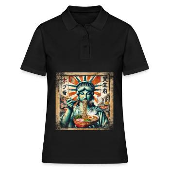 Statue de la Liberté Ramen - Polo Femme - noir - Devant - Ailine (174cm)