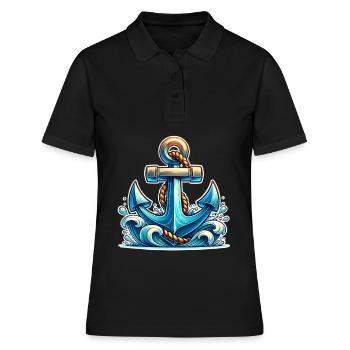 Anker - Frauen Polo Shirt - Schwarz - Vorne - Ailine (174cm)