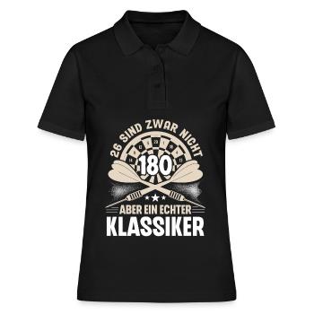 Dart Darten Darts - Frauen Polo Shirt - Schwarz - Vorne - Ailine (174cm)