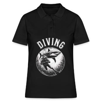 Taucher Tauchen - Frauen Polo Shirt - Schwarz - Vorne - Ailine (174cm)