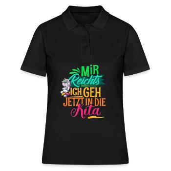 Kita Kindergarten - Frauen Polo Shirt - Schwarz - Vorne - Ailine (174cm)