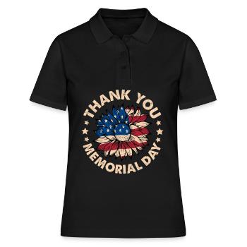 Vielen Dank an den Memorial Day - Frauen Polo Shirt - Schwarz - Vorne - Ailine (174cm)
