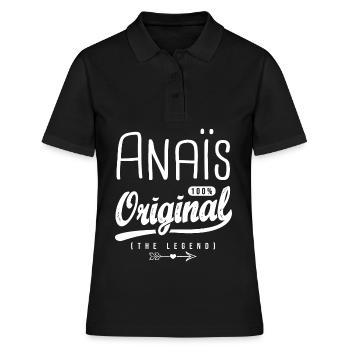 Anaïs ORIGINAL personalized shirt first name Anaïs - Women's Polo Shirt - black - Front - Ailine (174cm)