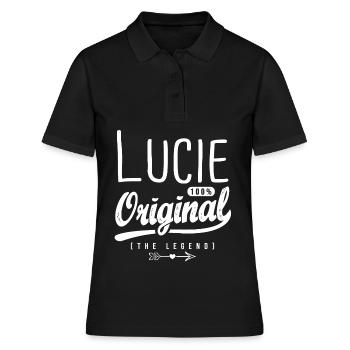Lucie ORIGINAL personalisiertes Shirt Vorname Lucie - Frauen Polo Shirt - Schwarz - Vorne - Ailine (174cm)