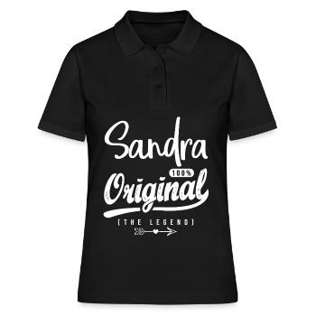 Sandra ORIGINAL shirt personnalisé fille sandra - Polo Femme - noir - Devant - Ailine (174cm)