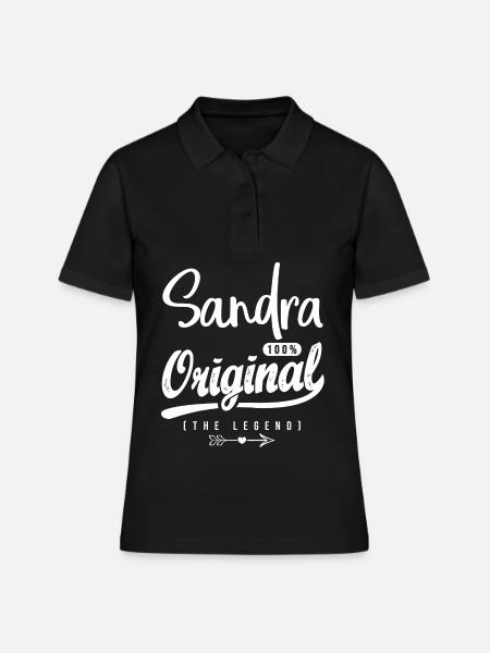Sandra ORIGINAL shirt personnalisé fille sandra - Polo Femme - noir