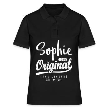 Sophie ORIGINAL personalisierte Vorname Mädchen sophie - Frauen Polo Shirt - Schwarz - Vorne - Ailine (174cm)