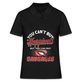 Würstchen Fleischer Wurst - Frauen Polo Shirt - Schwarz - Vorne - Ailine (174cm)