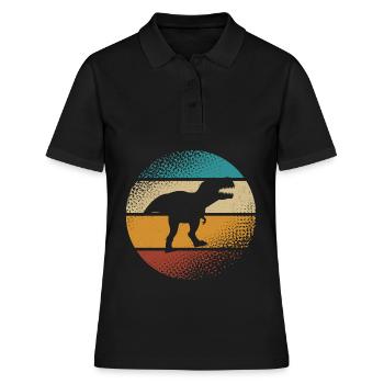 T Rex - Frauen Polo Shirt - Schwarz - Vorne - Ailine (174cm)