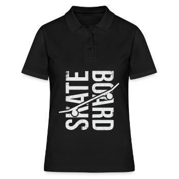 Skateboard Skate Skater Skater Skater - Polo Femme - noir - Devant - Ailine (174cm)