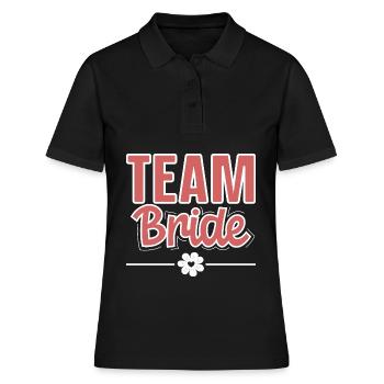Team Bride - Frauen Polo Shirt - Schwarz - Vorne - Ailine (174cm)