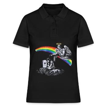 Papa disparu en deuil - Polo Femme - noir - Devant - Ailine (174cm)