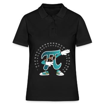 Pi - Frauen Polo Shirt - Schwarz - Vorne - Ailine (174cm)