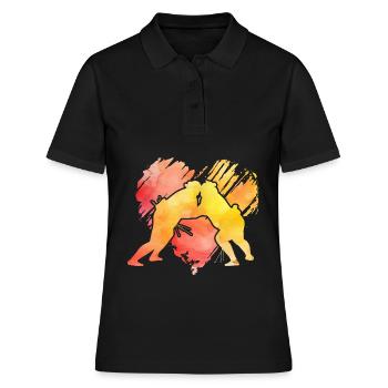 Sumo - Frauen Polo Shirt - Schwarz - Vorne - Ailine (174cm)