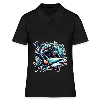 Tauchen Taucher - Frauen Polo Shirt - Schwarz - Vorne - Ailine (174cm)