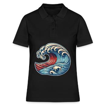 Wave - Women's Polo Shirt - black - Front - Ailine (174cm)