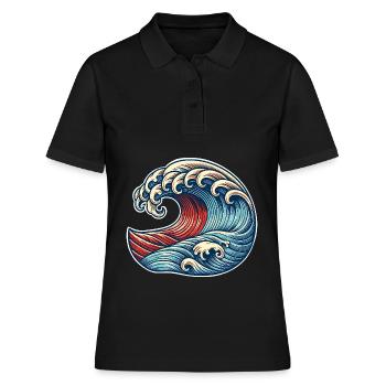 Wave - Women's Polo Shirt - black - Front - Ailine (174cm)
