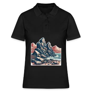 Rocher des montagnes - Polo Femme - noir - Devant - Ailine (174cm)