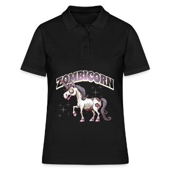 Licorne zombie zombie - Polo Femme - noir - Devant - Ailine (174cm)