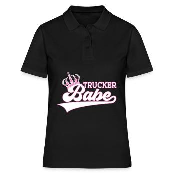 CHAUFFEUR DE CAMIONNEUR BABE - Polo Femme - noir - Devant - Ailine (174cm)