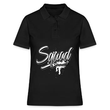 Squad - Frauen Polo Shirt - Schwarz - Vorne - Ailine (174cm)