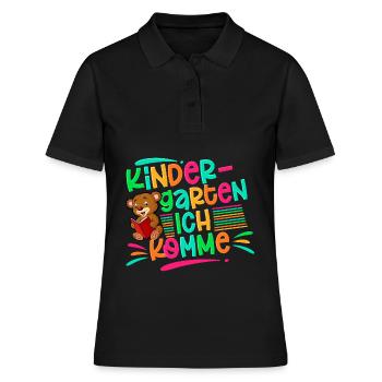 Kindergarten Ich Komme - Frauen Polo Shirt - Schwarz - Vorne - Ailine (174cm)