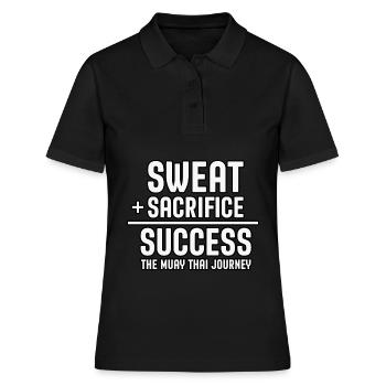 Sweat Sacrifice Succès le voyage du muay thai - Polo Femme - noir - Devant - Ailine (174cm)