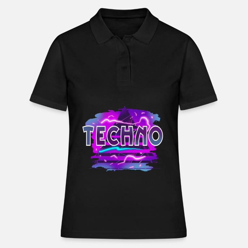 Techno - Polo Femme - noir