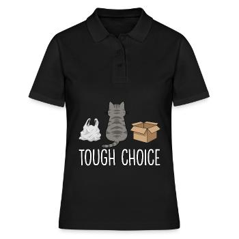 Tough Choice Dicton de chat drôle - Polo Femme - noir - Devant - Ailine (174cm)