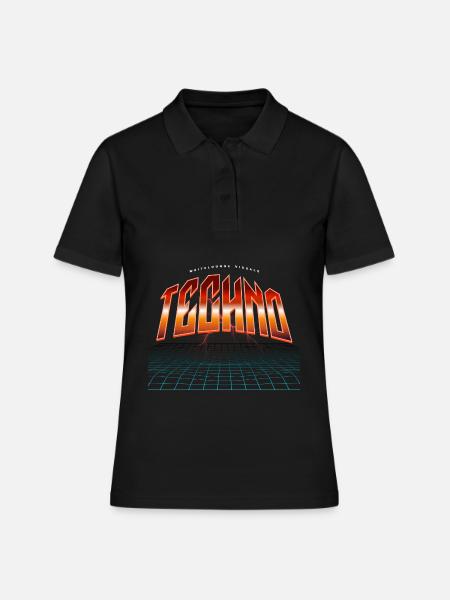 Techno - Polo Femme - noir