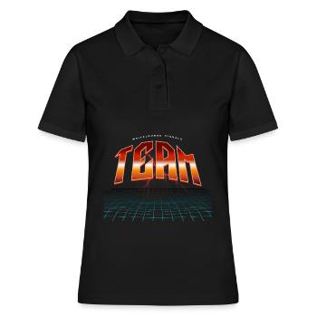 Team - Frauen Polo Shirt - Schwarz - Vorne - Ailine (174cm)